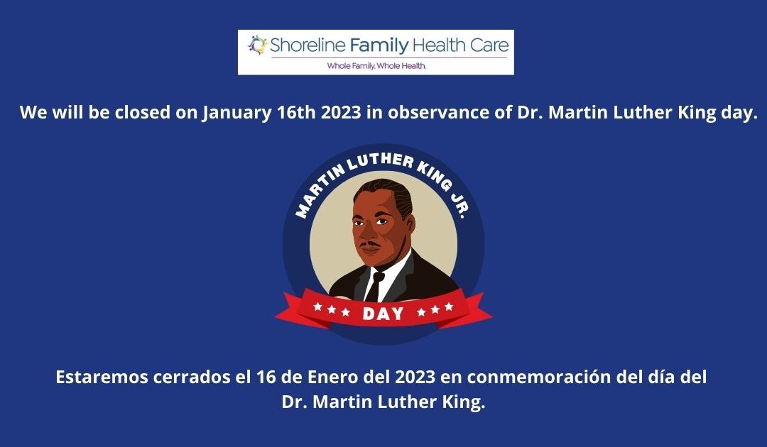 We will be closed January 16th in observance of Martin Luther King day